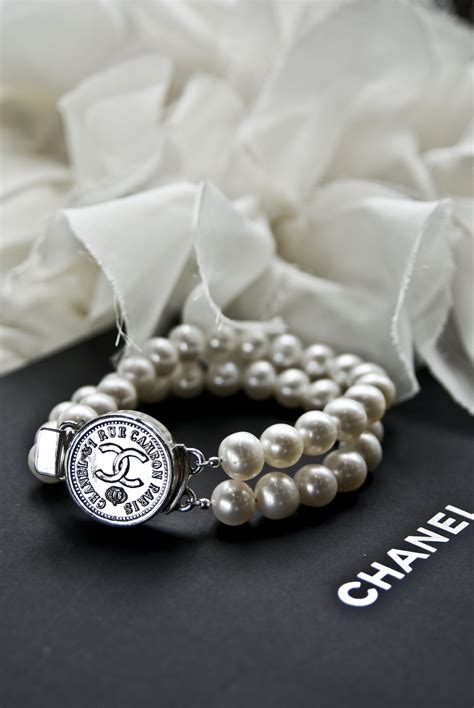 chanel bracelet silver|Chanel pearl bracelet price.